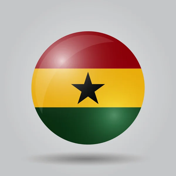 Sirkelflagg - Ghana – stockvektor
