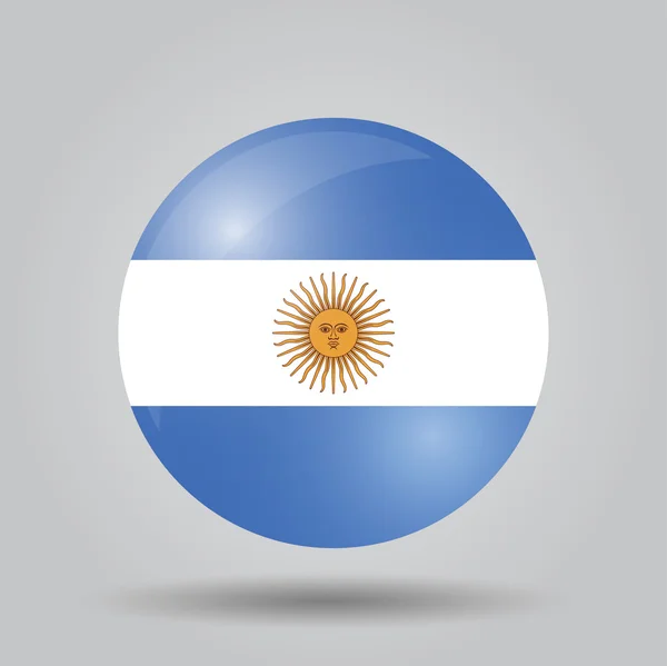 Circular flag  - Argentina — Stock Vector