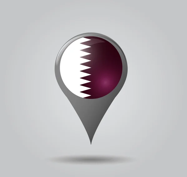 Map pointer - Qatar — Stock Vector