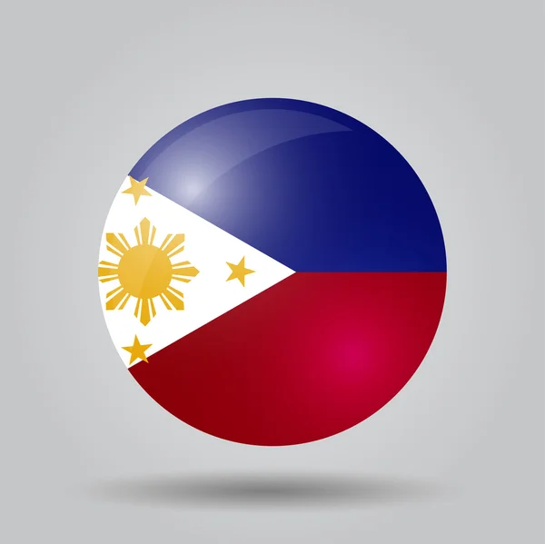 円形の旗 - フィリピン — ストックベクタ