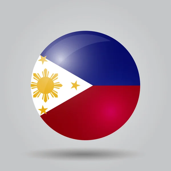 Drapeau circulaire Philippines — Image vectorielle