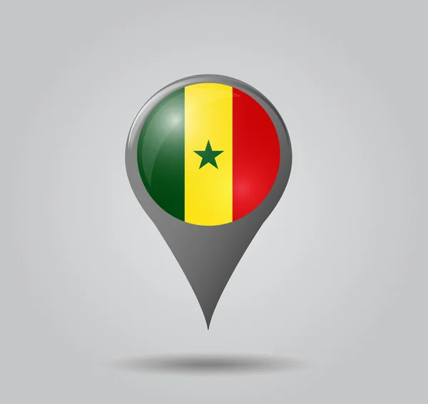 マップ ポインター - セネガル — ストックベクタ