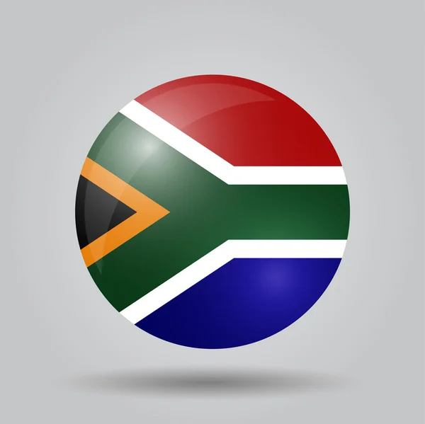 Bandiera circolare Sud Africa — Vettoriale Stock