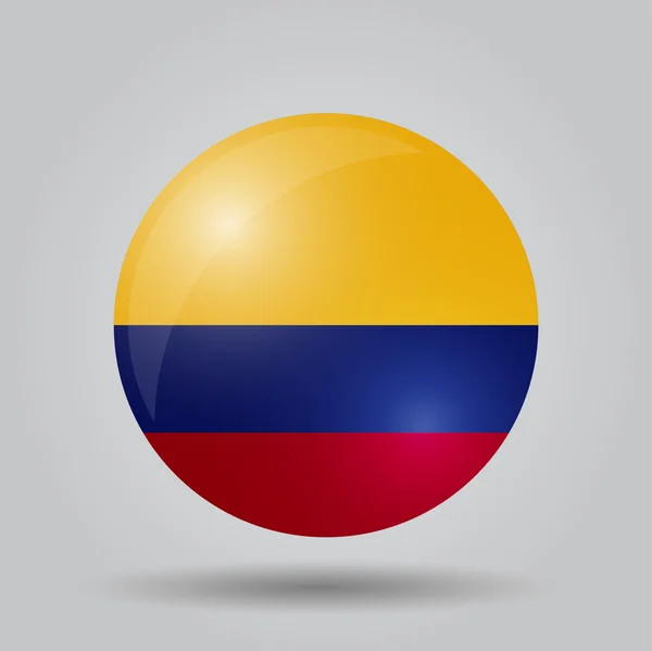 Rundfahne - Kolumbien — Stockvektor
