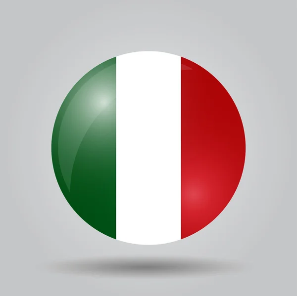 Круглый флаг - Италия — стоковый вектор