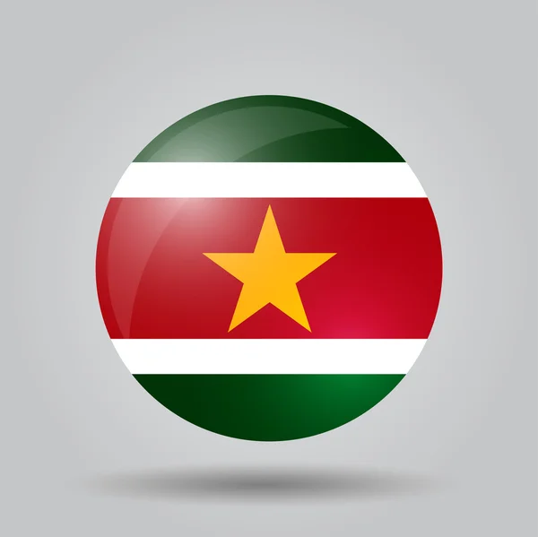 Bandeira circular - Suriname —  Vetores de Stock