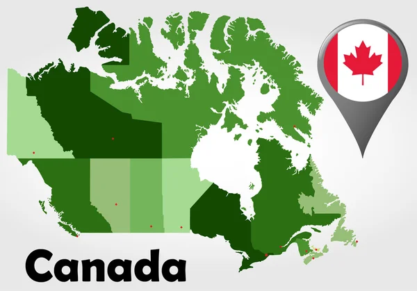 Mapa político de Canadá — Vector de stock