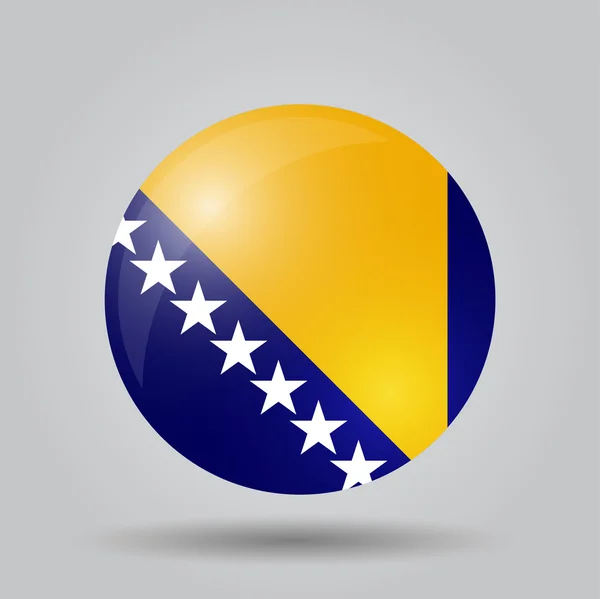 Drapeau circulaire - Bosnie-Herzégovine — Image vectorielle