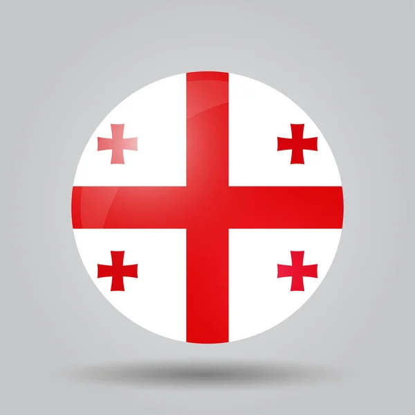 Circulaire vlag - Georgië — Stockvector