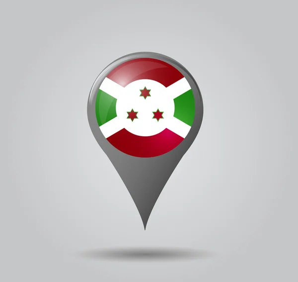 Map pointer - Burundi — Stock Vector