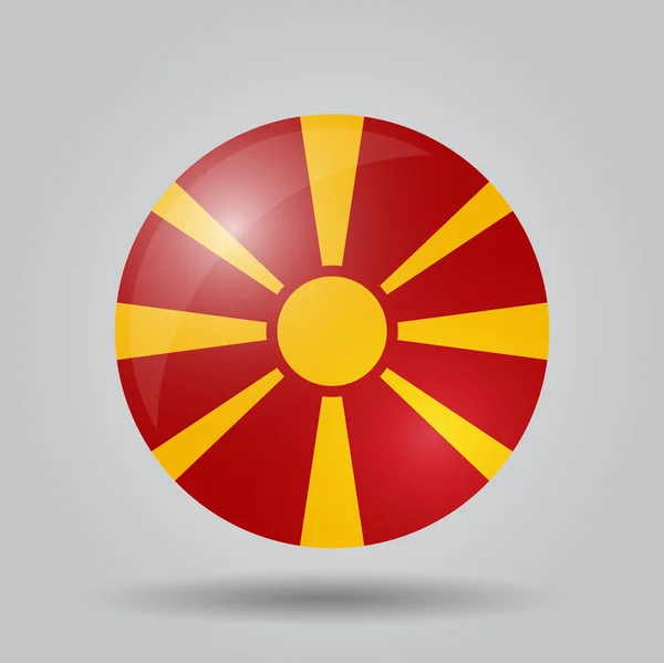 Circular flag  - Macedonia — Stock Vector