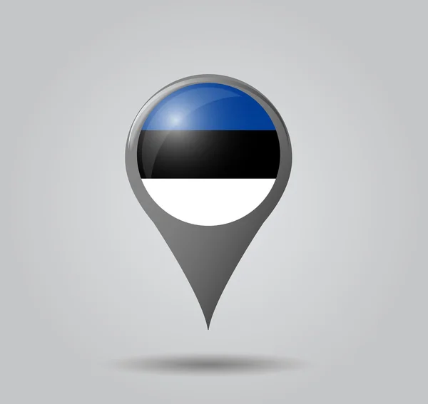 Puntero de bandera - Estonia — Vector de stock