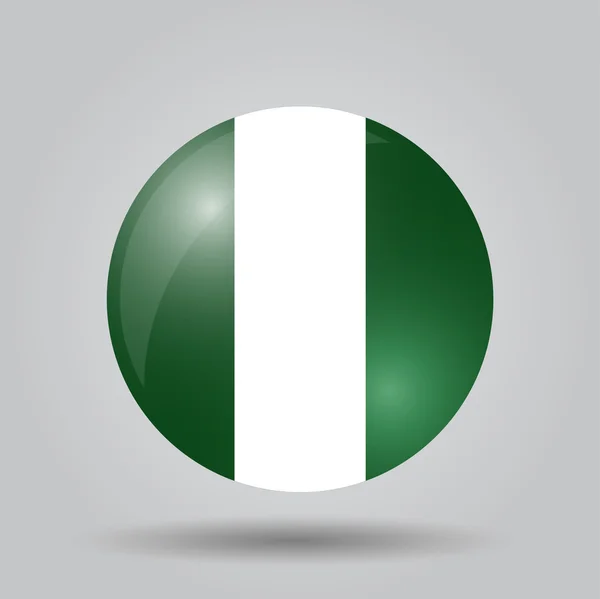 Circular flag  - Nigeria — Stock Vector