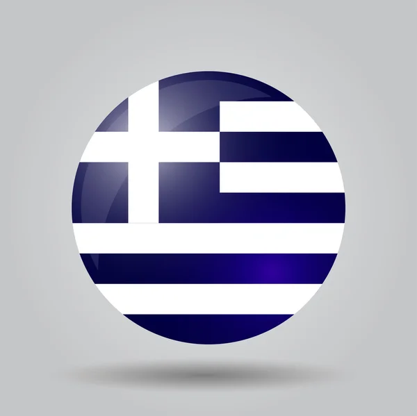 Drapeau circulaire - Grèce — Image vectorielle