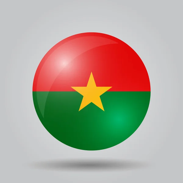 Kör alakú zászló - burkina faso — Stock Vector