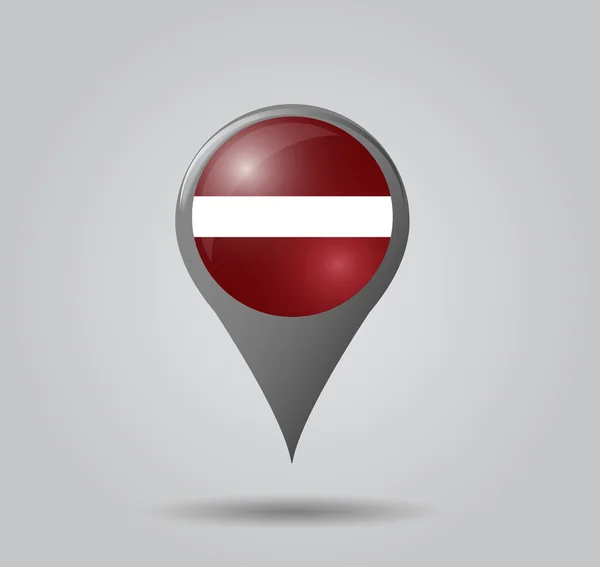 Indicatore di bandiera - Lettonia — Vettoriale Stock