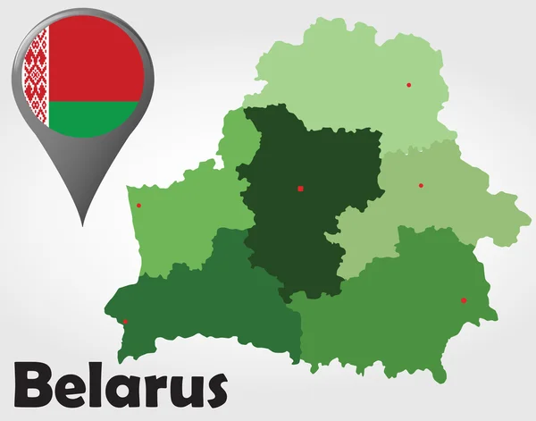 Belarus mapa político — Vetor de Stock