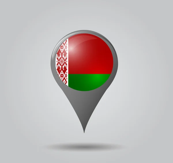Vlag pointer - Wit-Rusland — Stockvector