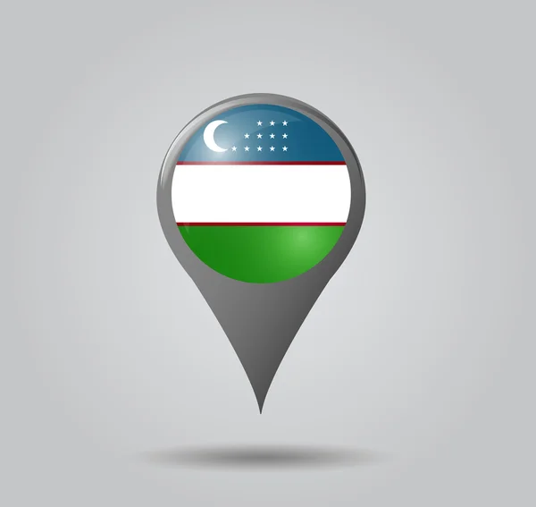 Kaart pointer - Oezbekistan — Stockvector