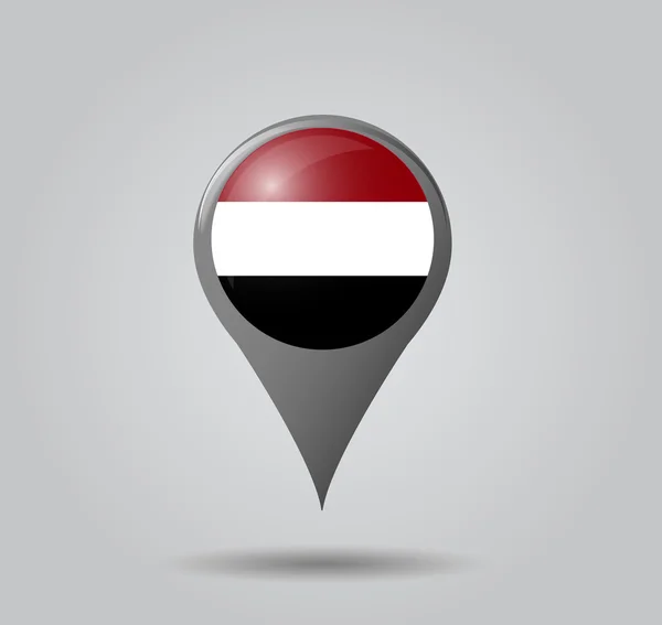 Puntero de mapa - Yemen — Vector de stock