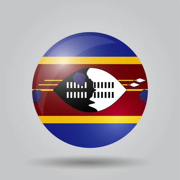 Circular flag - Swaziland — Stock Vector