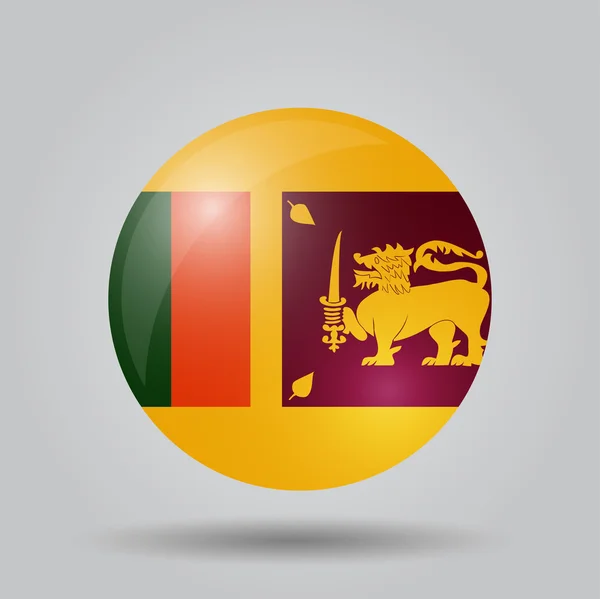 Circular flag  - Sri Lanka — Stock Vector
