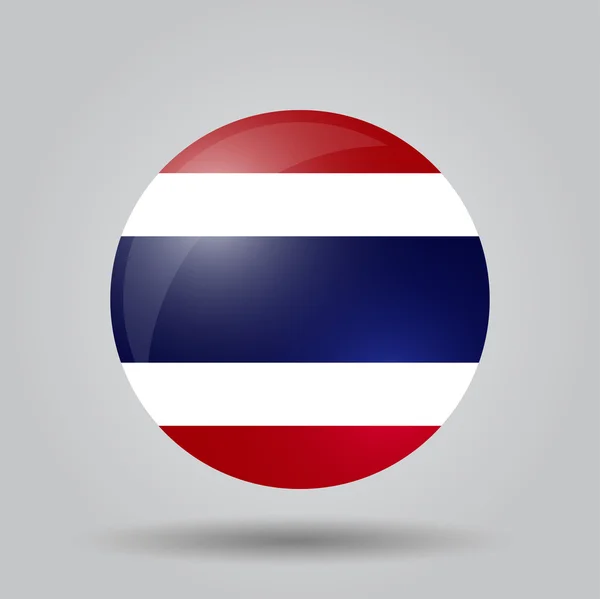 Bandeira circular - Tailândia — Vetor de Stock