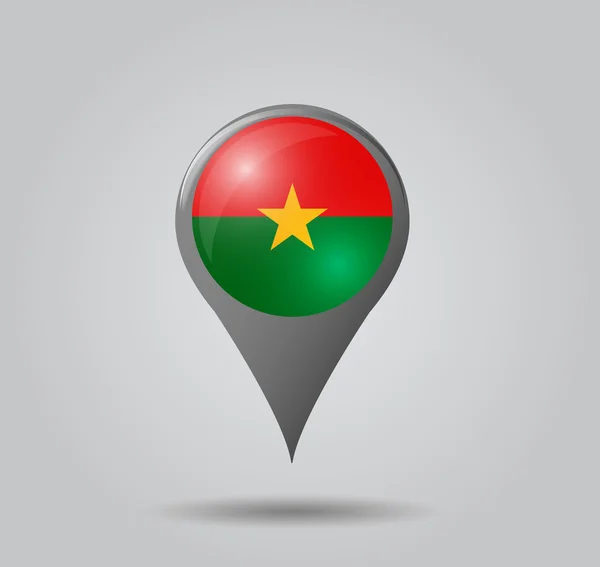 Mapa ukazatel - burkina faso — Stockový vektor