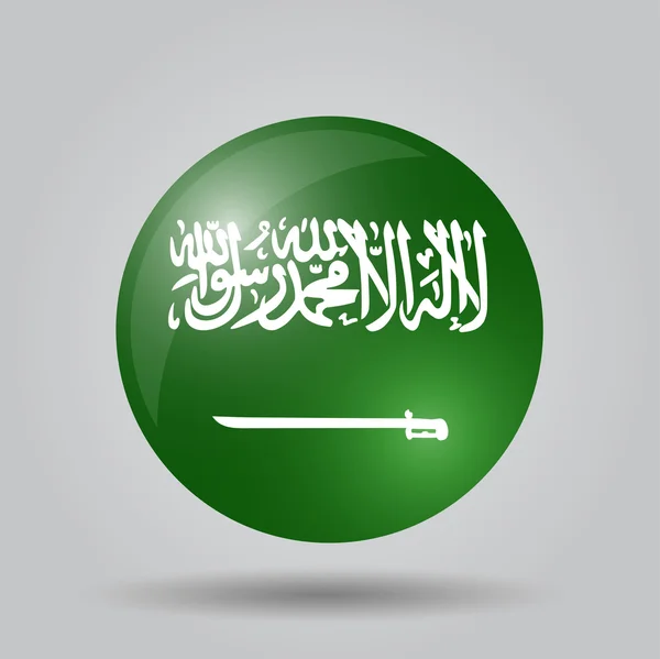 Bandera circular - Arabia Saudita — Vector de stock