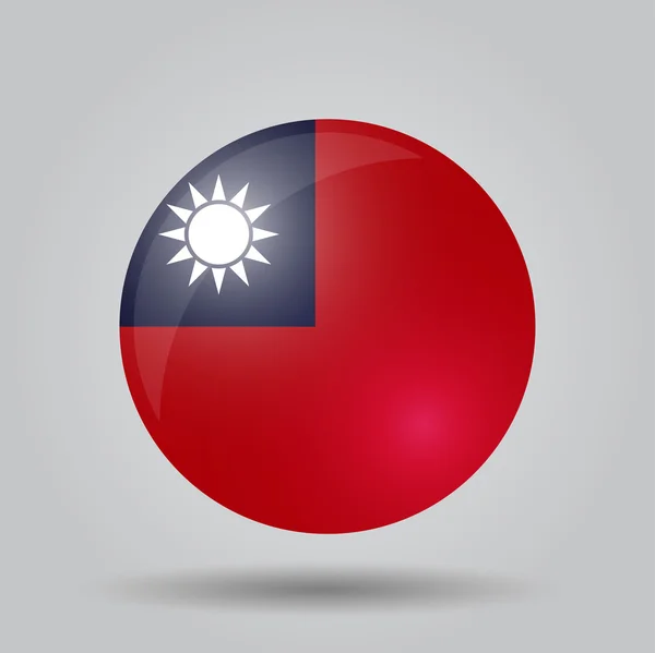 Bandeira circular - Taiwan — Vetor de Stock