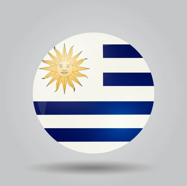 Circulaire vlag - uruguay — Stockvector