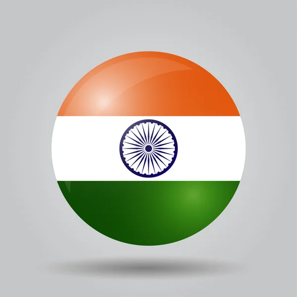 Bandera circular - India — Archivo Imágenes Vectoriales