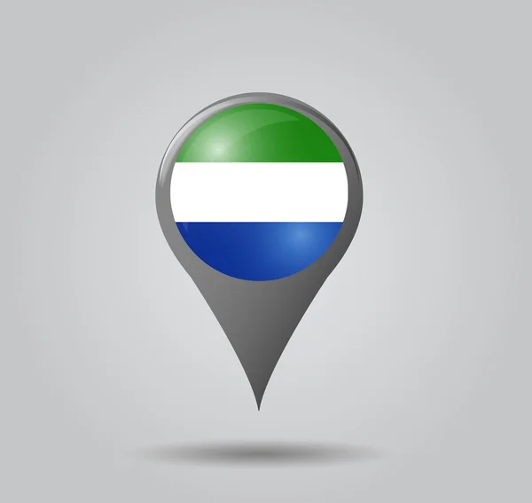 Map pointer - Sierra Leone — Stock Vector