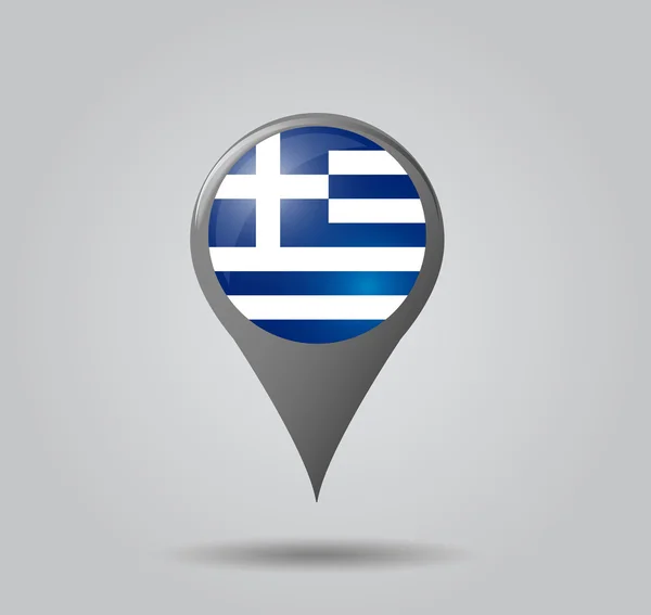 Ponteiro da bandeira Grécia — Vetor de Stock