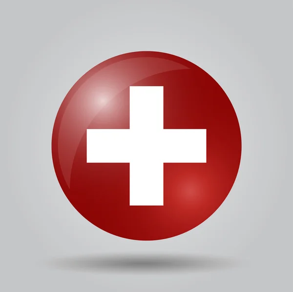 Drapeau circulaire - Suisse — Image vectorielle