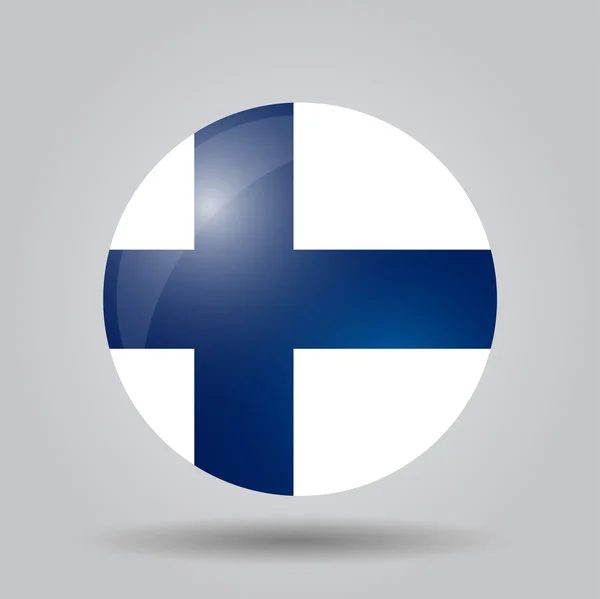 Cirkulär flagga - finland — Stock vektor