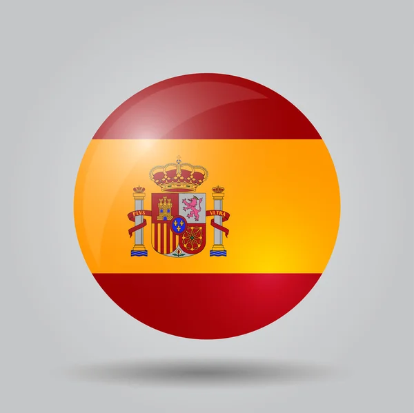 Bandera circular - España — Vector de stock