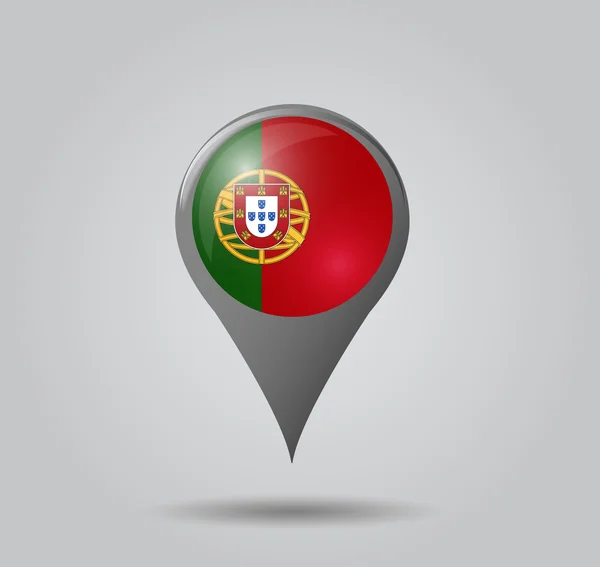 Kaart pointer - portugal — Stockvector