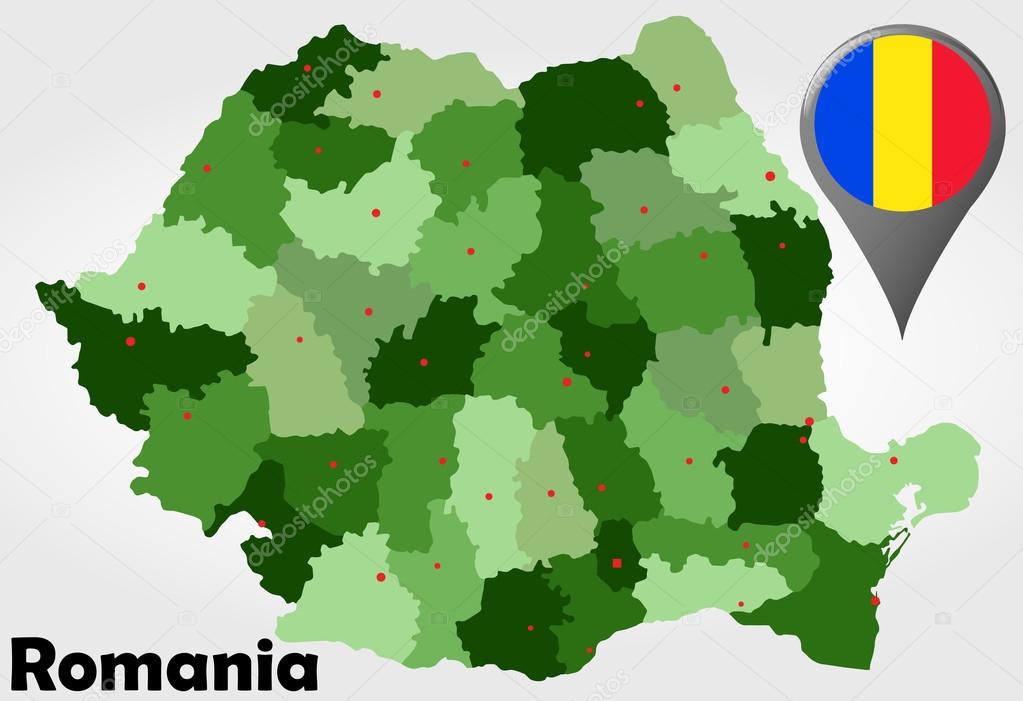 Romania political map