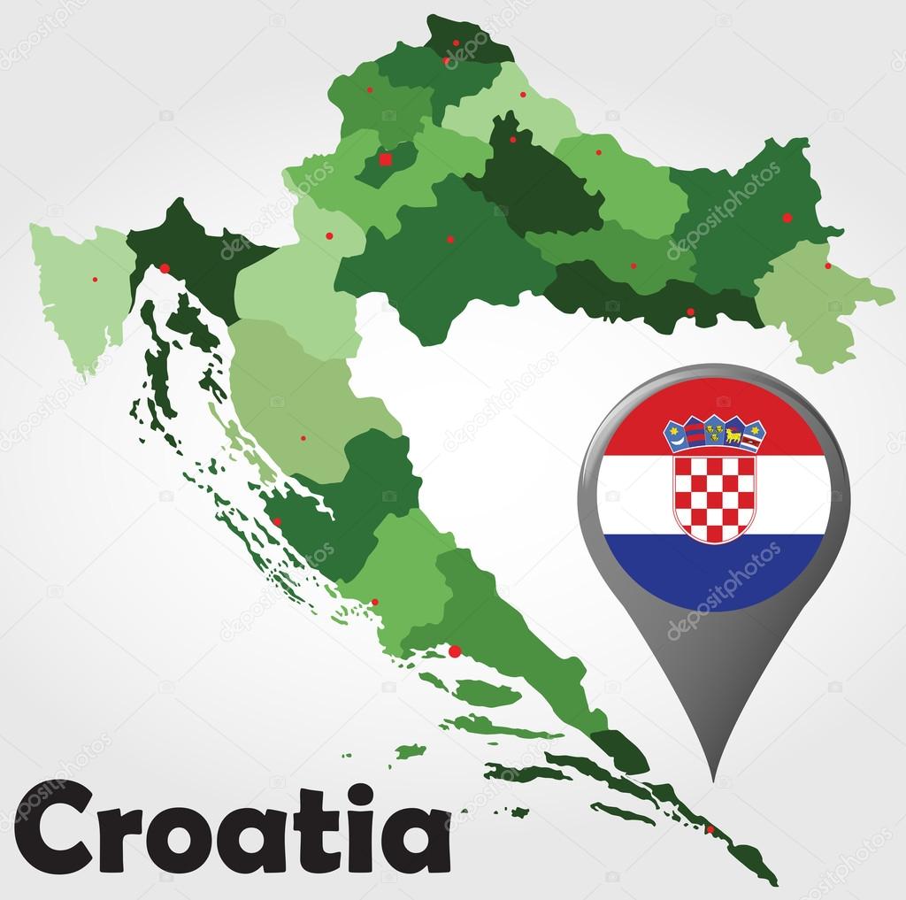Croatia political map