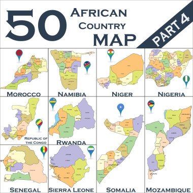 Afrika ülkesi seti