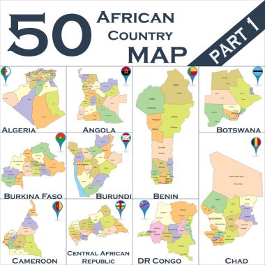 Afrika ülkesi seti