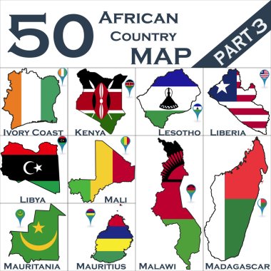 African country set clipart