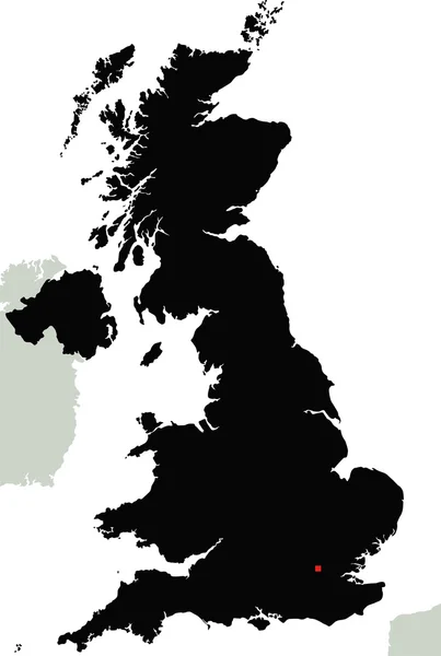 Royaume-Uni Silhouette carte . — Image vectorielle