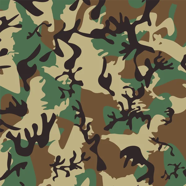 Patrón de camuflaje Woodland . — Vector de stock