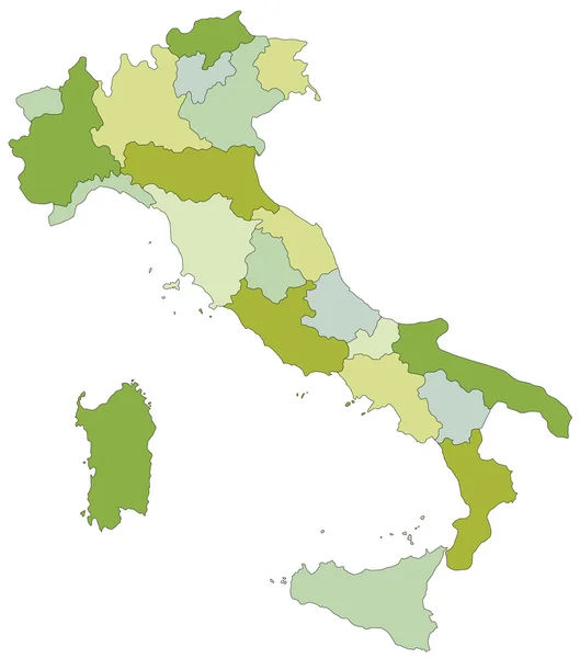 Italia - mapa político — Vector de stock