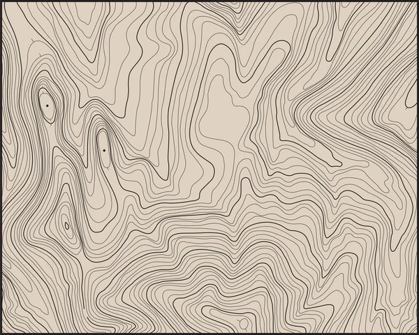 Topografische Karte mit Höhenlinien — Stockvektor