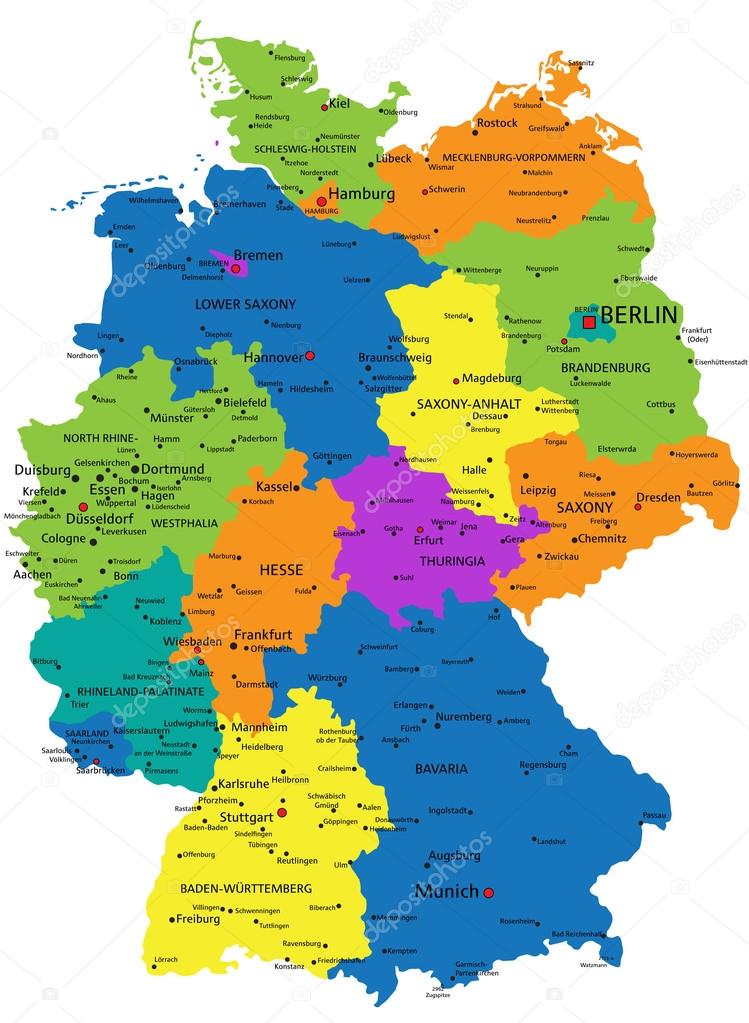 Germany political map