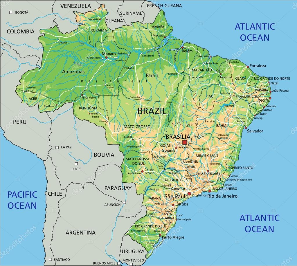 Karta Brasilien | Karta