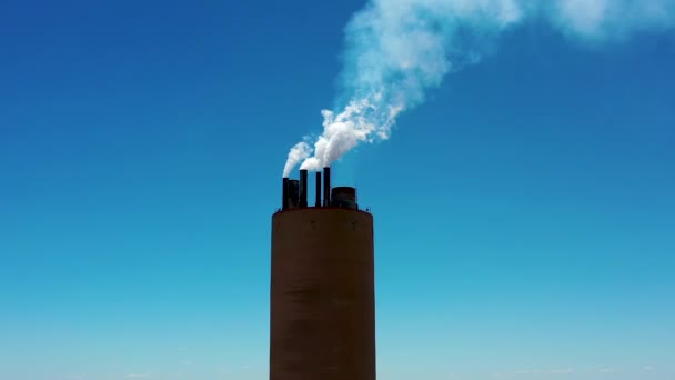 Kouřový Výhled Komínového Průmyslu Městská Životní Scéna Tovární Scéna Kouřový — Stock video